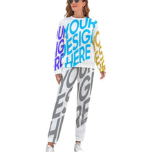 Charger l&#39;image dans la galerie, Pull / sweat ensemble classique pour femme CT20 Personnalisé avec photo et texte (Conception d&#39;images multiples)
