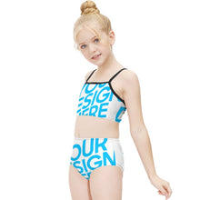 Charger l&#39;image dans la galerie, Maillot de bain deux pièces fille 6-12 ans NT009 personnalisé avec photo motif logo texte
