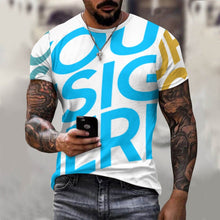 Charger l&#39;image dans la galerie, 100 % coton T-shirt pour hommes ay001 personnalisé avec photo logo texte motif (Impression des multi-images)
