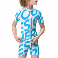 Charger l&#39;image dans la galerie, Maillot de bain 2 pièces/Combinaison de surf enfant 6 ans 10 ans ET009 impression personnalisé avec motif logo image texte
