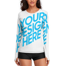 Charger l&#39;image dans la galerie, T-shirt tee shirt anti-uv de protection solaire avec chemise à manches longues NZ143 femme personnalisé avec photo logo et texte
