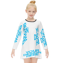 Charger l&#39;image dans la galerie, Robe enfant à manches longues personnalisée et design avec votre nom ou texte
