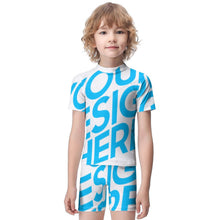 Charger l&#39;image dans la galerie, Maillot de bain 2 pièces/Combinaison de surf enfant 6 ans 10 ans ET009 impression personnalisé avec motif logo image texte
