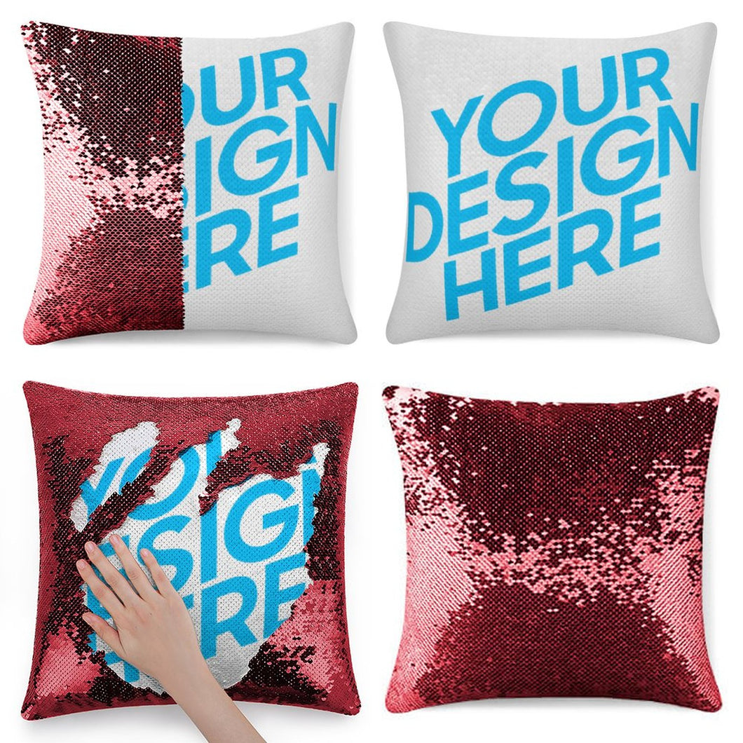 Impression des multi-images/image unqiue Accueil taie d'oreiller à paillettes Coussin de siège personnalisé avec photo motif logo texte