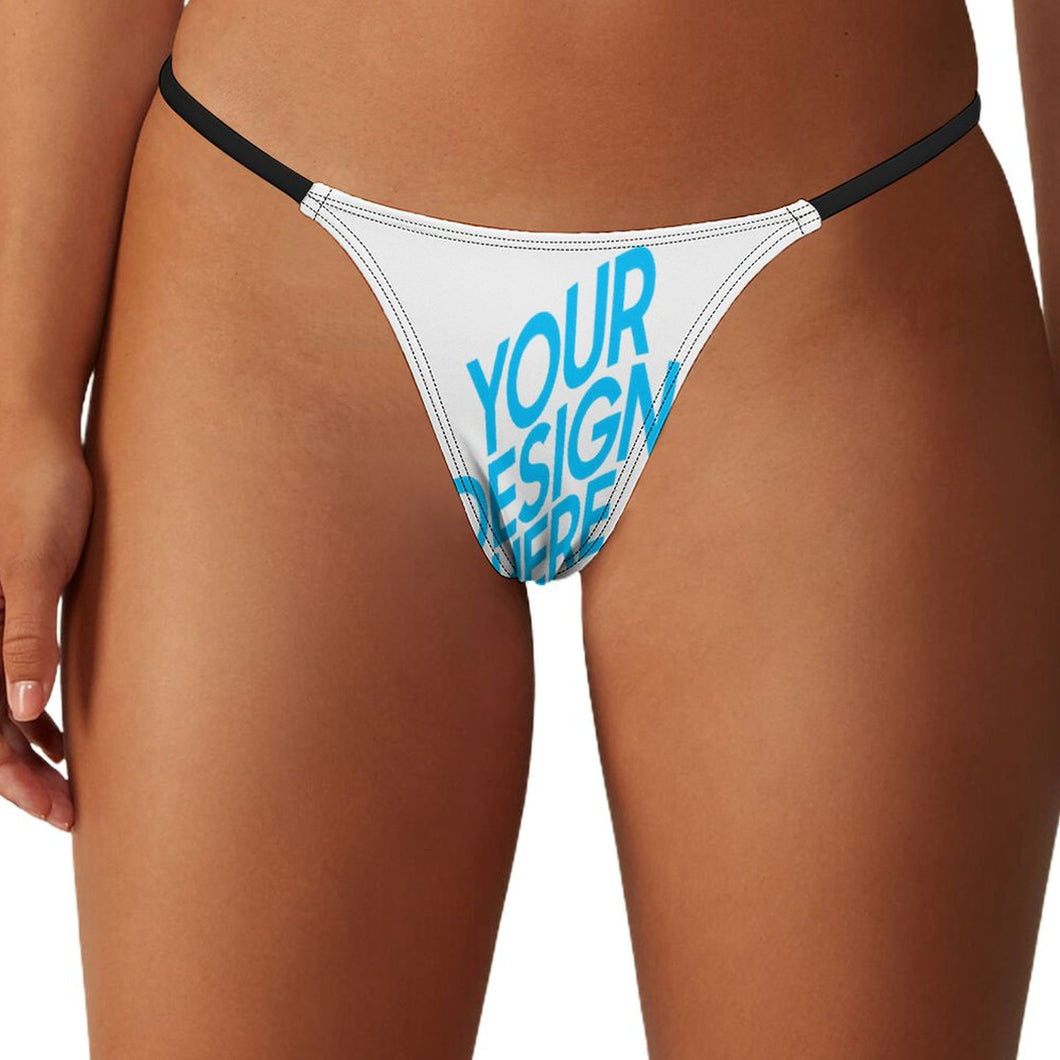 String Slip Femme Sexy Moderne D42 Personnalisé Avec Photo Texte Motif Logo (Impression Complète Une Image)