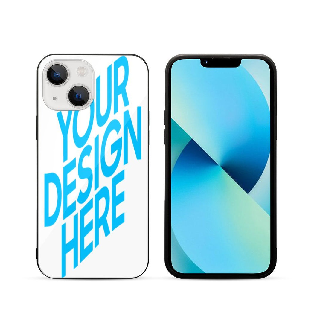 Coque de téléphone en verre trempé Apple iPhone 13 series impression personnalisé avec logo photo motif texte