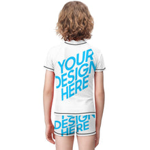 Charger l&#39;image dans la galerie, Maillot de bain short manches courtes garçon BT002 personnalisé avec photo texte
