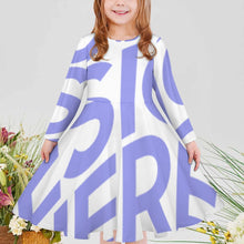 Charger l&#39;image dans la galerie, Robe fille manche longue a volant / Jupes D&#39;automne Et D&#39;hiver Impression d’image unique CRQ personnalisé avec photo logo texte motif
