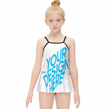 Charger l&#39;image dans la galerie, Maillot de bain tankini fille à volants NT024 design et personnalisé avec votre photo ou texte
