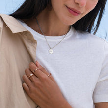 Charger l&#39;image dans la galerie, Collier Pendentif Hexagonal en argent sterling 925 pour femme homme X0053 gravure personnalisé avec texte prénom
