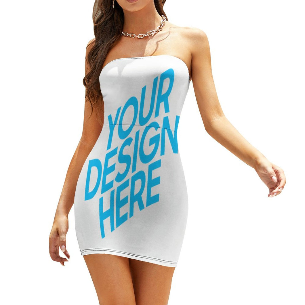 Sexy robe tube sans manches Moulante Glamour Femme NZ010 Impression personnalisé avec photo logo motif texte