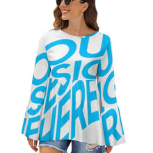 Charger l&#39;image dans la galerie, T-shirt tee shirt manches longues grande taille femme ample chic PL personnalisé avec motif image logo texte (impression d&#39;image unique)
