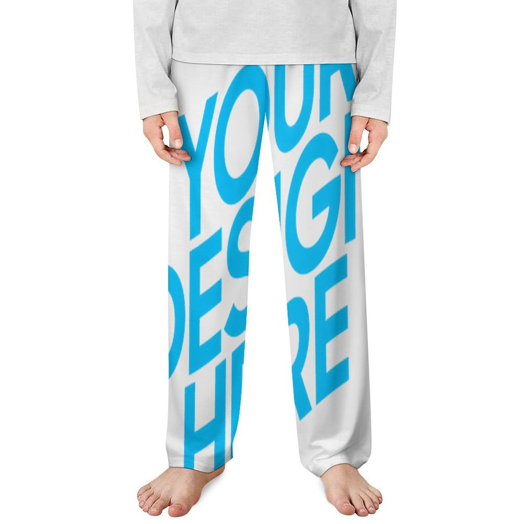 Pantalon pyjama enfant jambe droite (Filles + Garçons) D31P personnalisé avec photo texte prénom (conception une image)