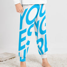 Charger l&#39;image dans la galerie, Pantalon de pyjama pour enfants D29P Pantalon de nuit pour filles et garçons personnalisé avec photo texte prénom (conception une image)
