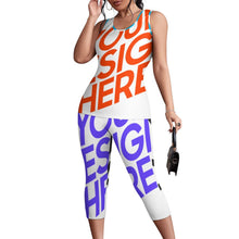 Charger l&#39;image dans la galerie, Impression des multi-images Débardeur Short Costume / Ensemble moulant deux pièces pour femme PTZ Personnalisé avec image et photo
