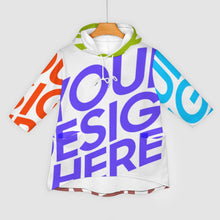 Charger l&#39;image dans la galerie, Hoodie Sweat Pull à capuche à manches 3/4 femmes personnalisé avec photo logo texte motif (impression des multi-images)
