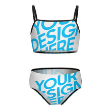 Charger l&#39;image dans la galerie, Maillot de bain deux pièces fille 6-12 ans NT009 personnalisé avec photo motif logo texte
