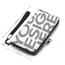 Charger l&#39;image dans la galerie, Portefeuille long / porte monnaie long en cuir pour femme homme personnalisé avec photo logo texte motif
