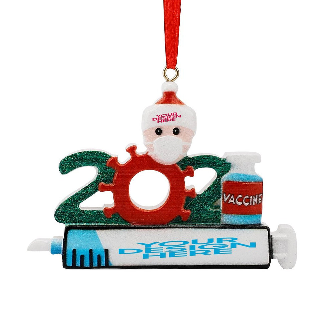 Décoration/ornement de Noël de poupée avec seringue GY0902041 impression personnalisé avec image motif logo texte