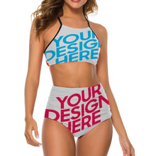 Charger l&#39;image dans la galerie, Maillot de bain bikini deux pièces femme BK2085 personnalisé avec photo logo motif texte
