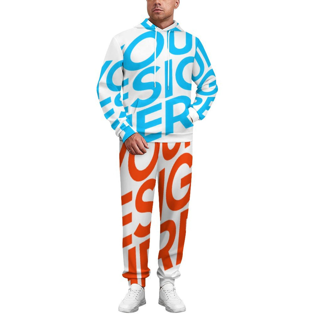 Ensembles sweat-shirt et pantalons de survêtement pour femmes et hommes personnalisé avec photo texte prénom (conception une image)