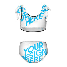 Charger l&#39;image dans la galerie, Maillot de bain deux pièces enfant fille à la mode NT022 personnalisé avec photo motif logo texte
