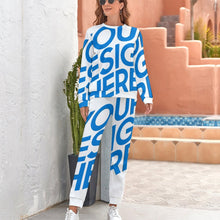 Charger l&#39;image dans la galerie, Pull / sweat ensemble classique pour femme CT20 Personnalisé avec photo et texte (Image unique)
