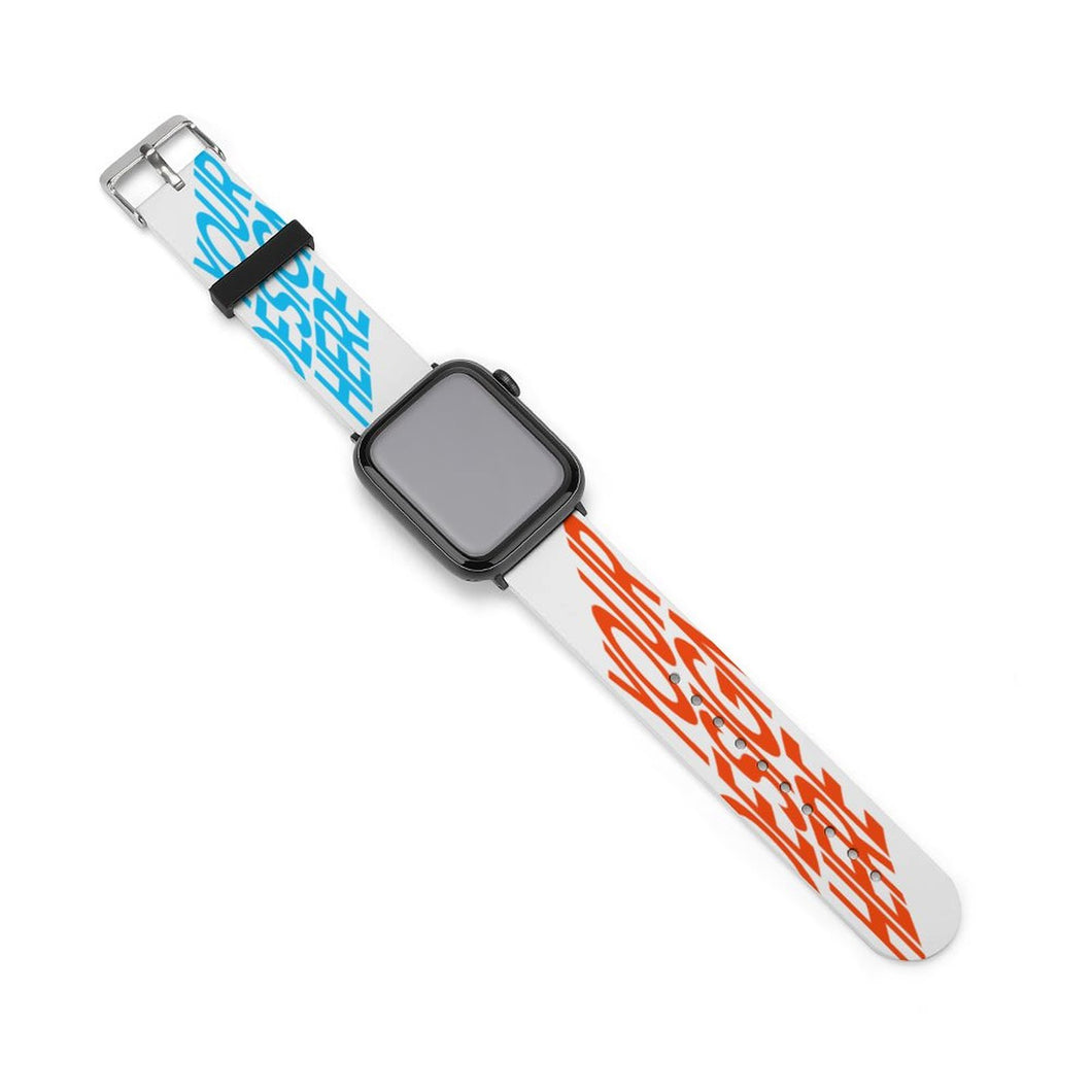 Bracelet en Silicone Montre Apple Watch personnalisé avec photo logo motif texte