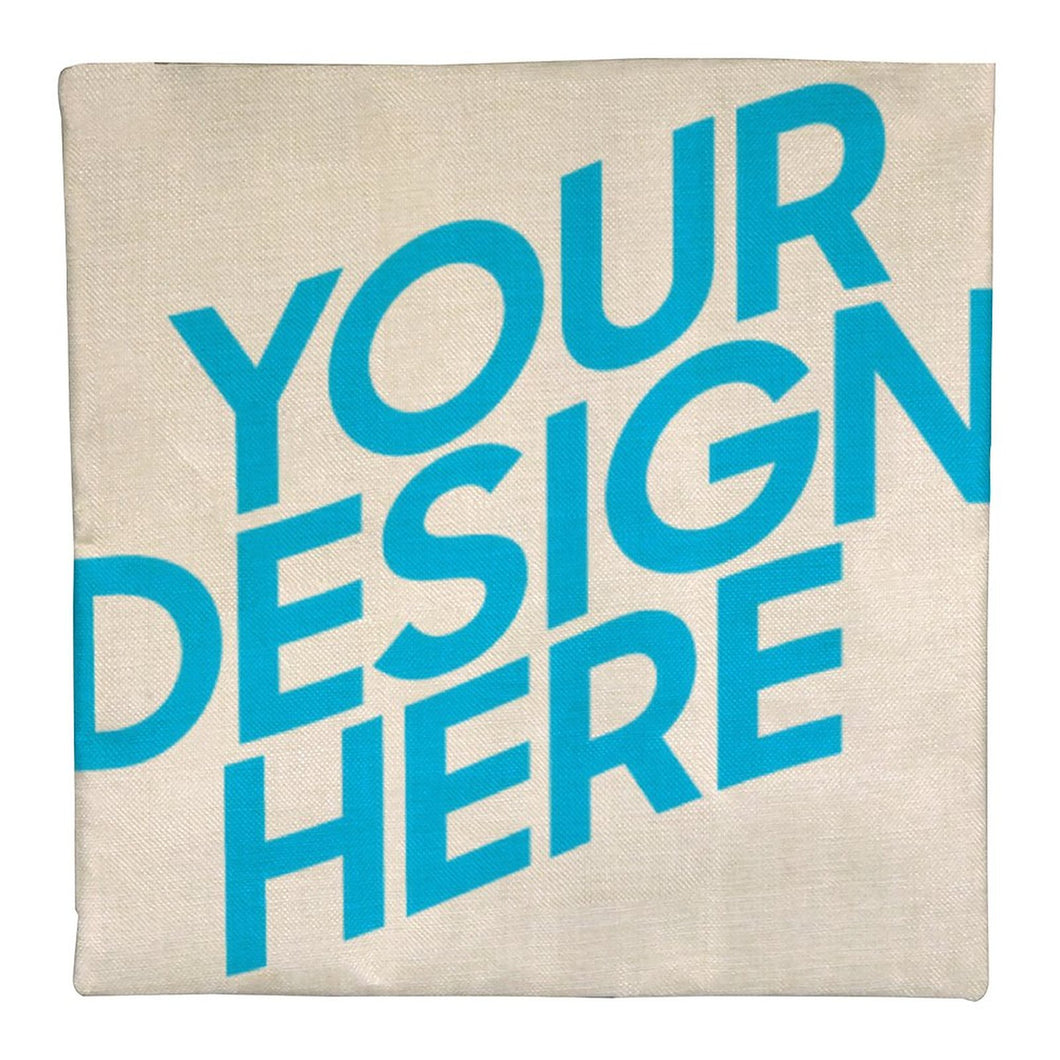 Taies d'oreiller / Housses de coussin en lin 25cmx25cm (impression recto) personnalisée avec photo motif logo texte