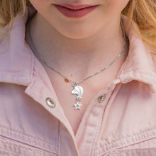 Charger l&#39;image dans la galerie, Collier licorne pendentif pour fille X0043 gravure personnalisé avec lettre
