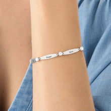 Charger l&#39;image dans la galerie, Femme bracelet barres étincelantes gravé personnalisé avec texte prénom
