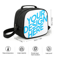Charger l&#39;image dans la galerie, Sac isotherme repas / sac isolant repas pour enfant personnalisé avec photo text logo
