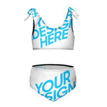 Charger l&#39;image dans la galerie, Maillot de bain deux pièces enfant fille à la mode NT022 personnalisé avec photo motif logo texte
