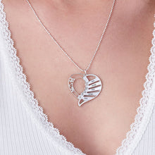 Charger l&#39;image dans la galerie, Collier coeur pierre de naissance X0021 en argent sterling 925 gravure personnalisé avec prénom
