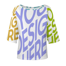 Charger l&#39;image dans la galerie, T-shirt tee shirt 1/2 manche pour femmes BAT personnalisé avec photo logo texte motif (impression des multi-images)
