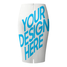 Charger l&#39;image dans la galerie, Jupe crayon taille haute FS0819001 impression personnalisée avec motif image logo texte

