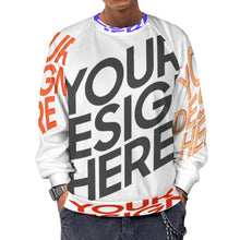 Charger l&#39;image dans la galerie, Pull sweat col rond homme A27H personnalisée avec prénom motif texte (conception multi-images)
