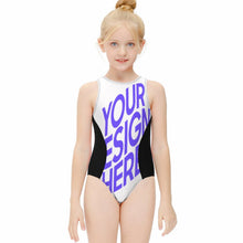 Charger l&#39;image dans la galerie, Maillot de bain une pièce fille NT032 personnalisé avec photo motif texte (conception multi-images)
