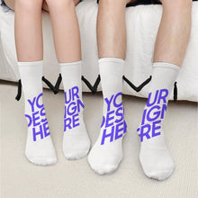 Charger l&#39;image dans la galerie, Jolies chaussettes main dans la main pour femmes et hommes personnalisées avec photo motif texte
