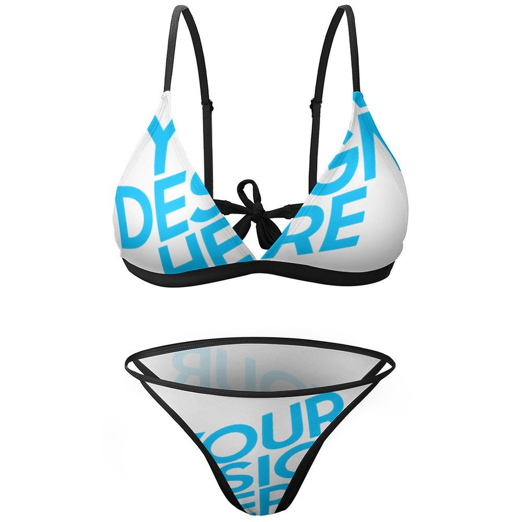 Bikini sexy à lacets cordes ensemble 2 pièces femme BK2134 personnalisé avec photo logo motif texte (conception une image)