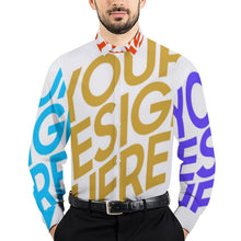 Charger l&#39;image dans la galerie, Chemise à manches longues grande taille homme 3M38 personnalisée avec photo logo motif texte (impression des multi-images)
