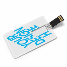 Charger l&#39;image dans la galerie, Clé USB disque U en forme de carte personnalisé avec photo prénom texte
