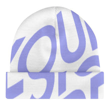 Charger l&#39;image dans la galerie, Chapeau d&#39;hiver bonnet tricoté pour enfants personnalisé avec motif photos texte (conception une image)
