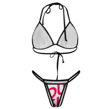 Charger l&#39;image dans la galerie, Ensemble 2 pièces maillot de bain élégant bikini triangle push-up femme J195D57 personnalisé avec photo logo texte (conception multi-images)
