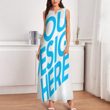 Charger l&#39;image dans la galerie, Grande taille femmes Maxi robe longue robe sans manches GQ personnaliser avec photo motif texte logo (impression d&#39;image unique)
