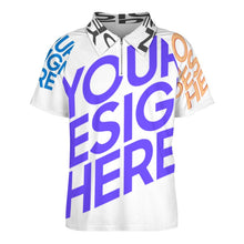 Charger l&#39;image dans la galerie, Polo chemise fonctionnelle homme manches courtes sport ultra-léger avec zip LTPL20 personnalisé avec texte motif photo (conception multi-images)
