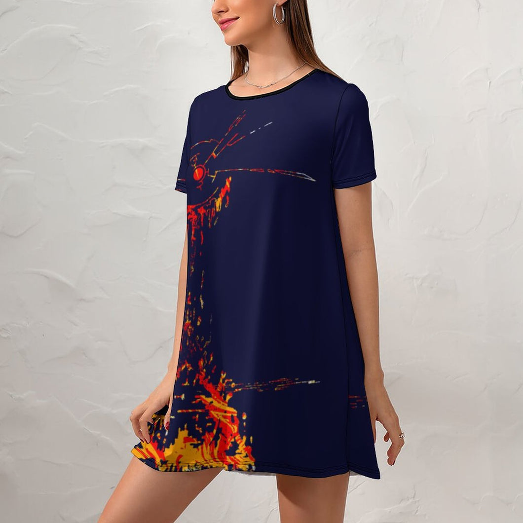 Short sleeved dress for women-Customer customization