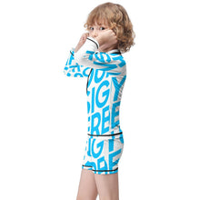 Charger l&#39;image dans la galerie, Maillot de bain 2 pièces/Combinaison de surf enfant fendue ET001 impression personnalisé avec motif photo logo texte
