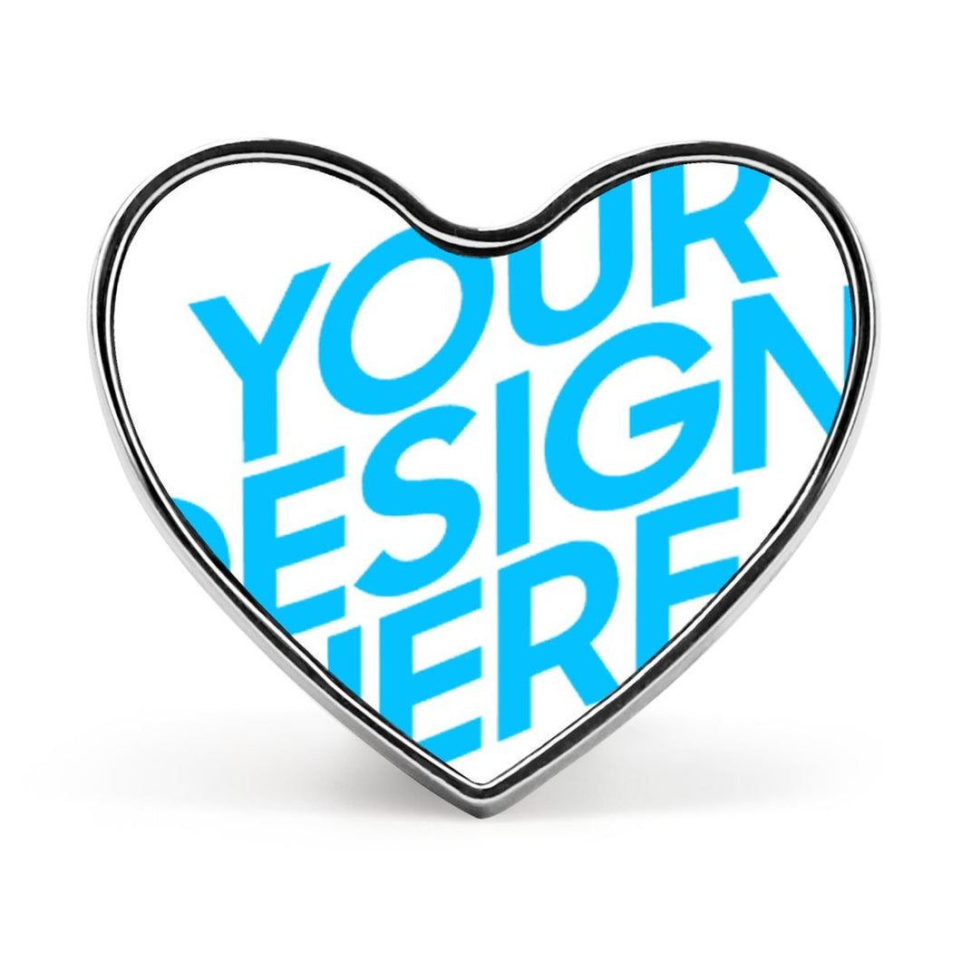 Badges en forme de coeur personnalisés avec photos motif texte