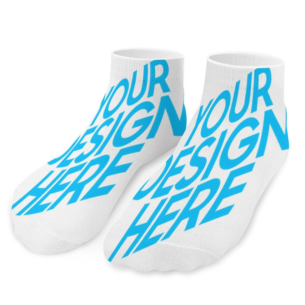 Chaussettes courtes personnalisées avec photo logo motif texte